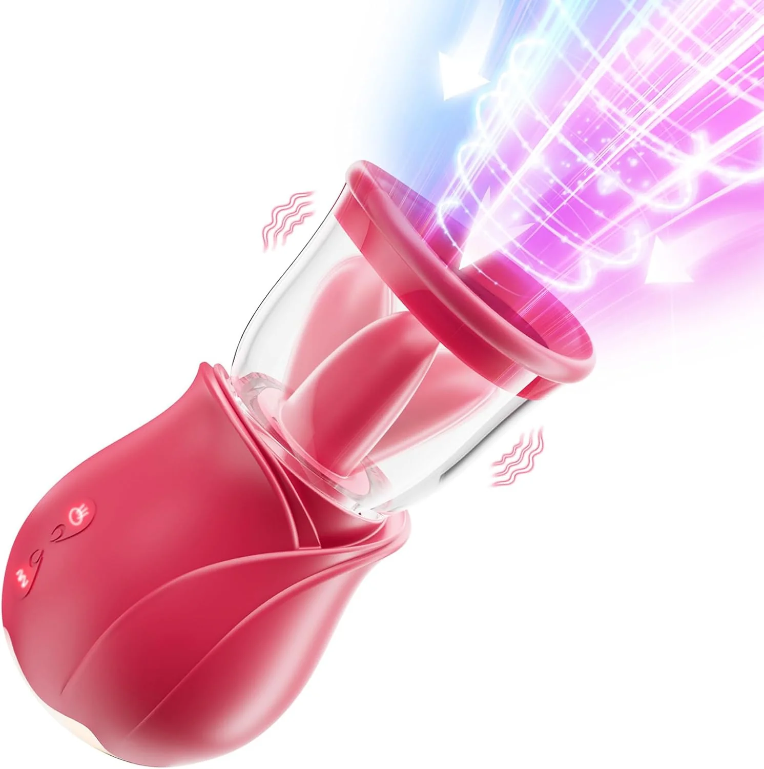 Rose Tongue Pump – Clit & Nipple Stimulator, 5 Lick + 4 Sucking Modes, Quiet & Easy Clean