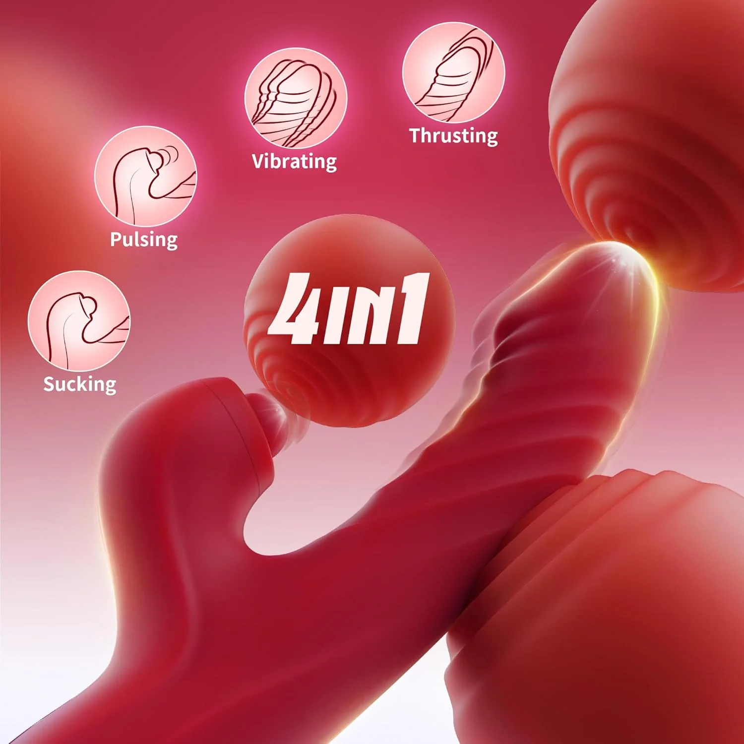 Rabbit Vibrator with Triple Stimulation: Suction, Pulsing & Vibration (≤50 dB) #Foreplay #Bathroom