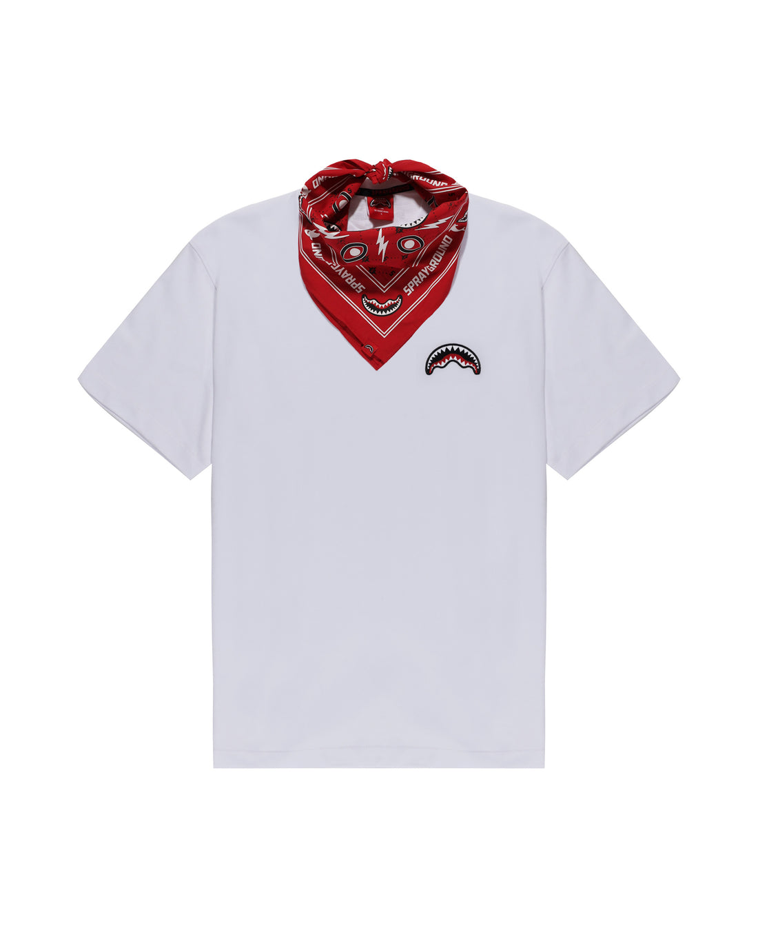 RED BANDANA - REGULAR WHITE T-SHIRT
