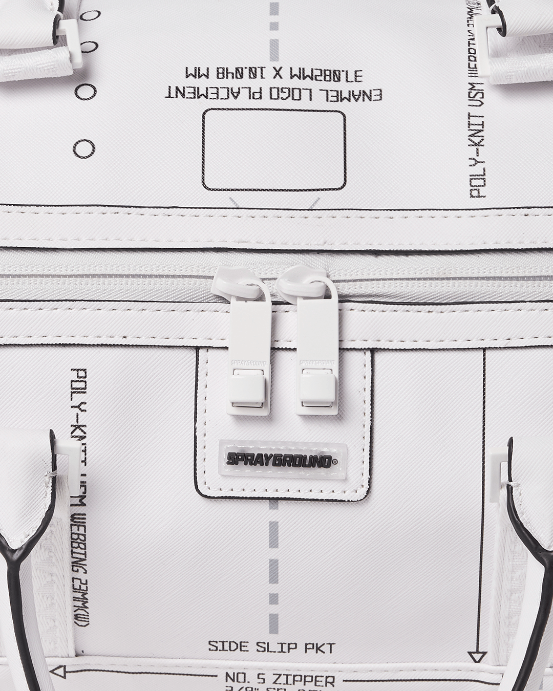 Sprayground Bag TECHNICAL CUT SEW DUFFLE White