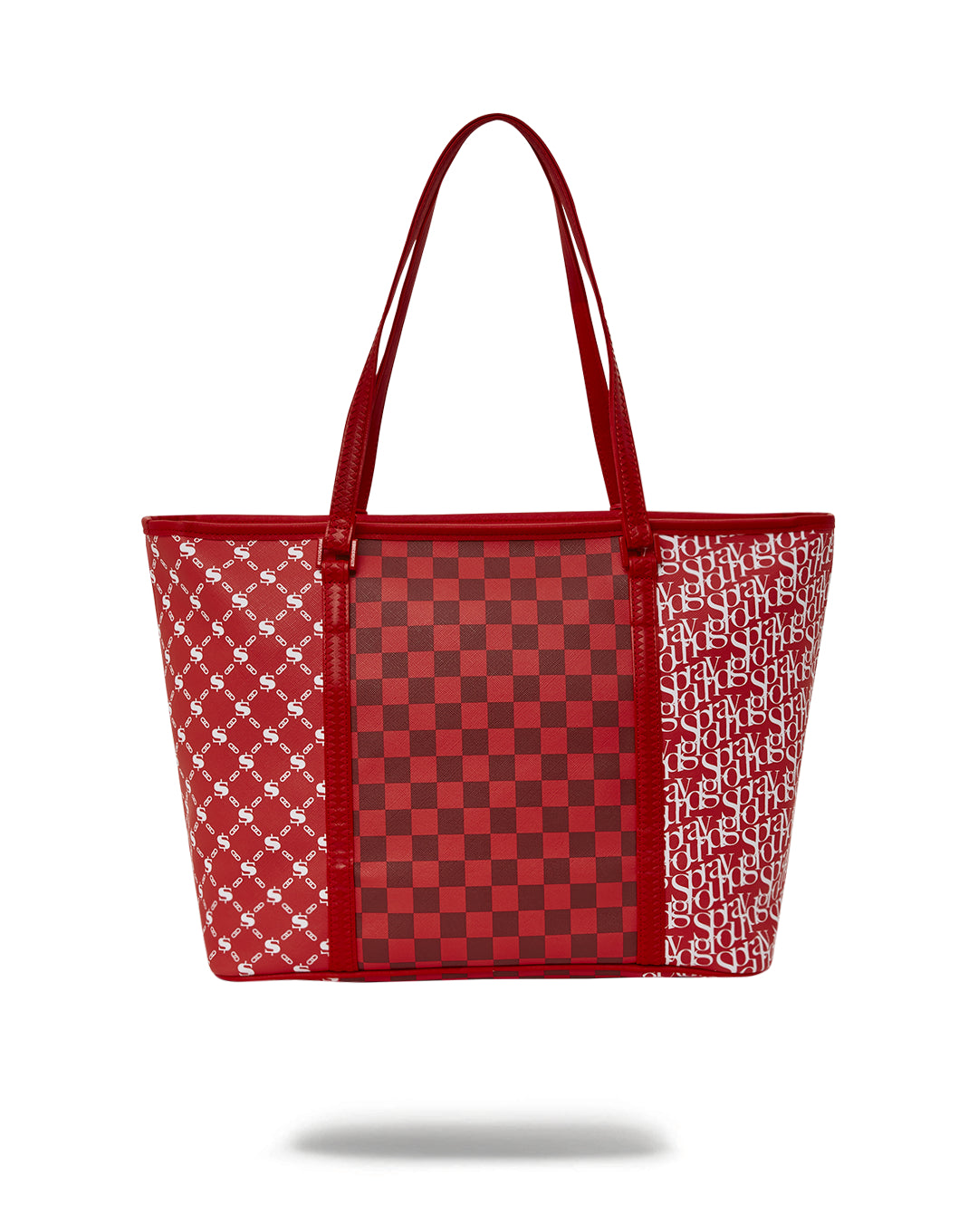 Tri Split Red Tote  910t4509nsz