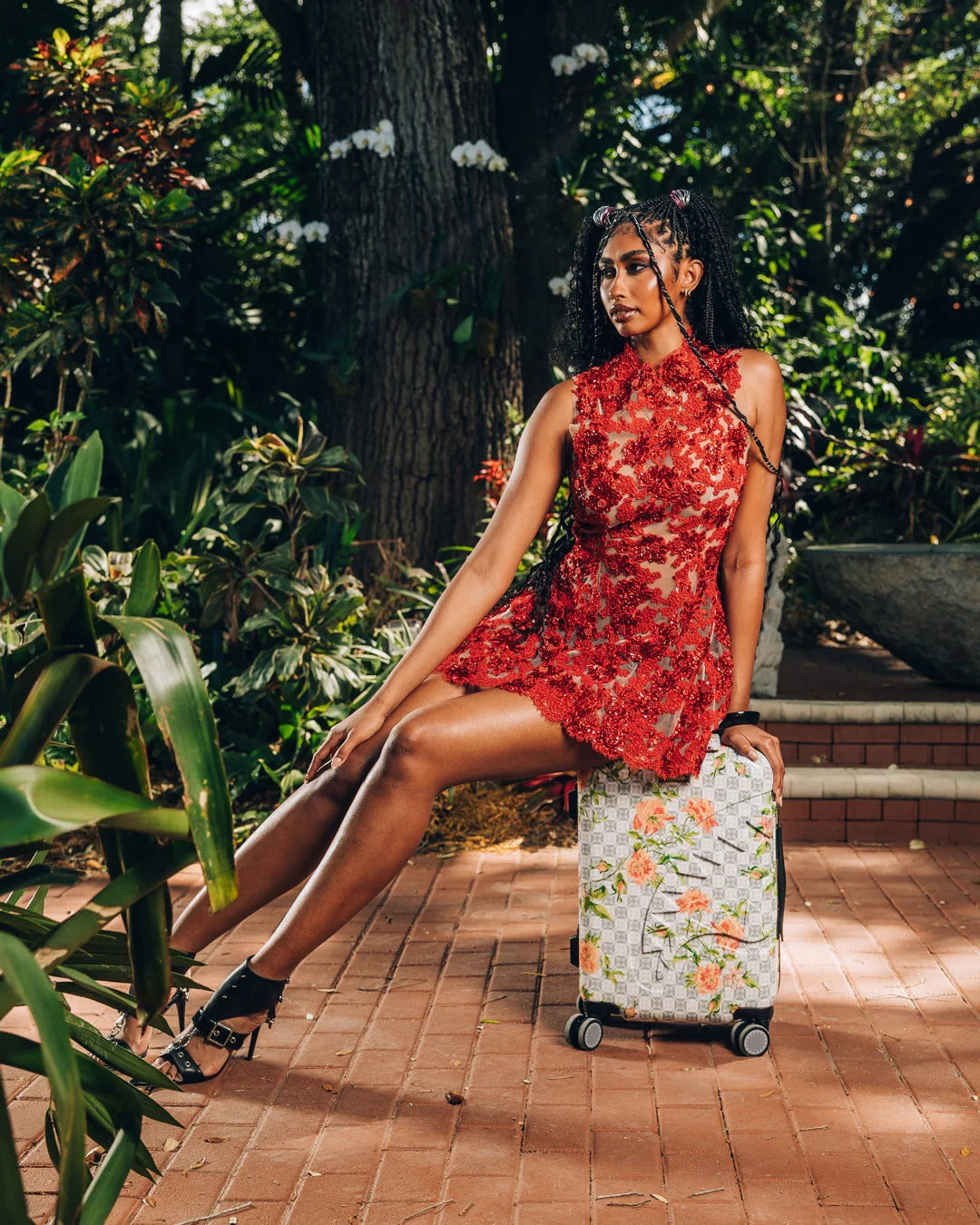 Ai FLORAL CARRY-ON LUGGAGE