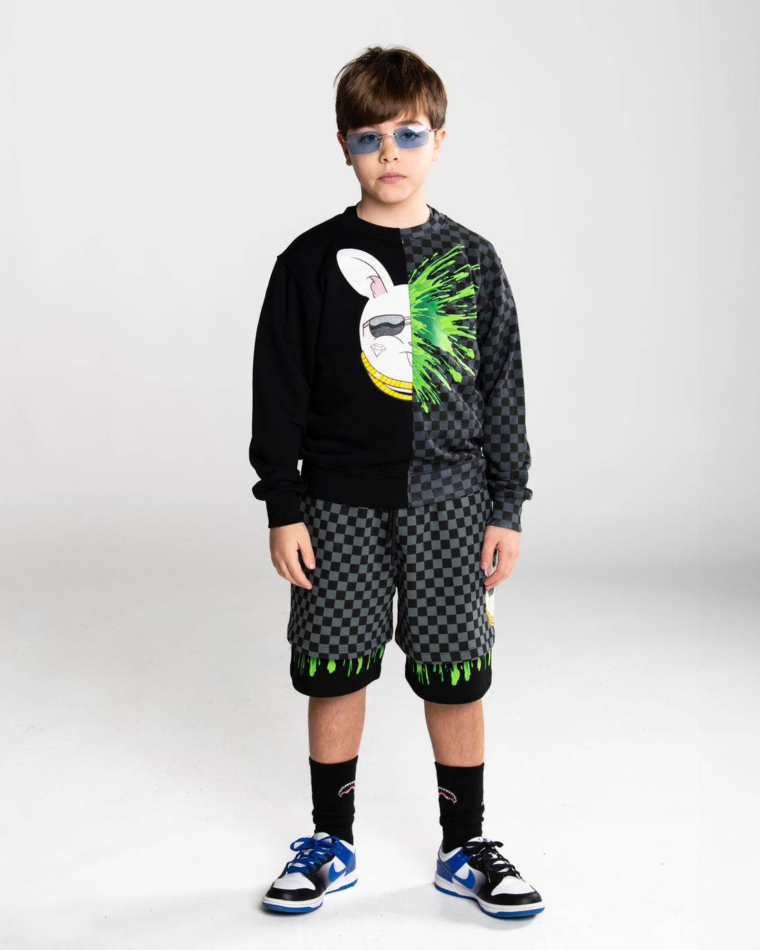 SPLATTER BUNNY SPLIT REGULAR CREWNECK