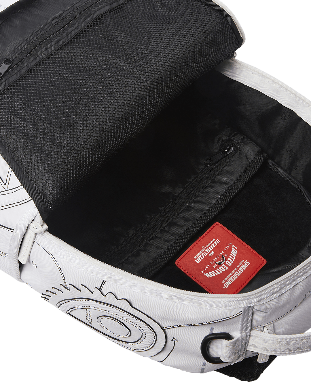 Sprayground Backpack TECHNICAL CUT SEW SHARK White