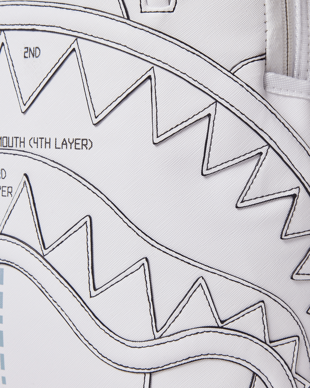 Sprayground Backpack TECHNICAL CUT SEW SHARK White