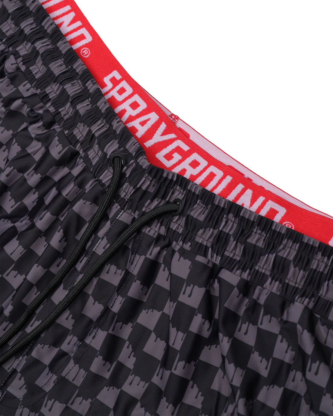 DRIP CHECKERED SWIM TRUNKS