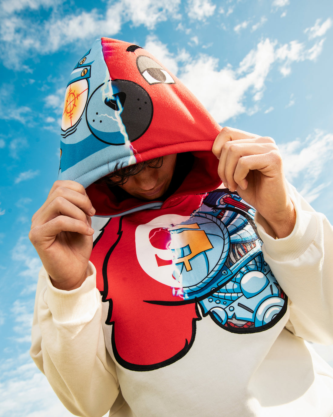 CYBORG BEAR OVER HOODIE