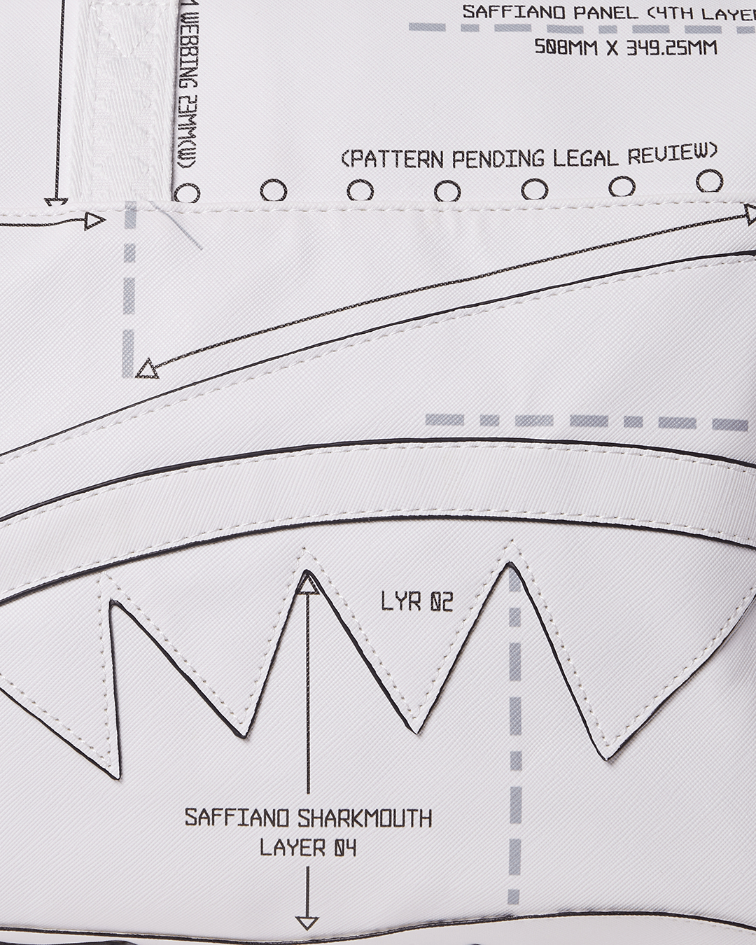 Sprayground Bag TECHNICAL CUT SEW DUFFLE White