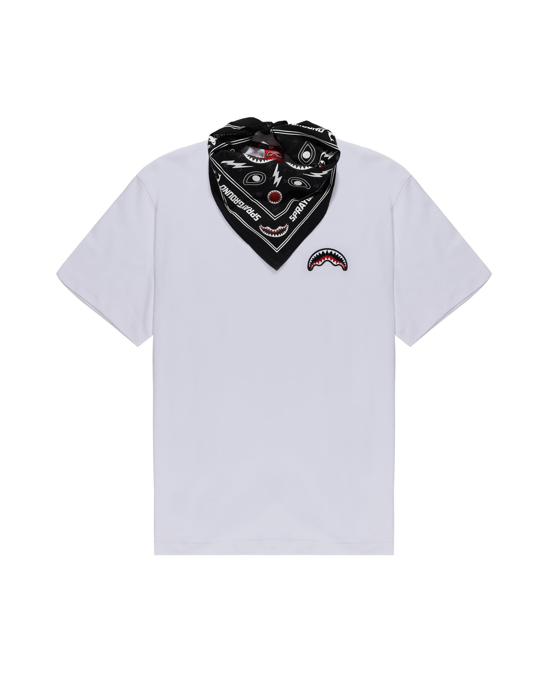 BLACK BANDANA - REGULAR WHITE T-SHIRT