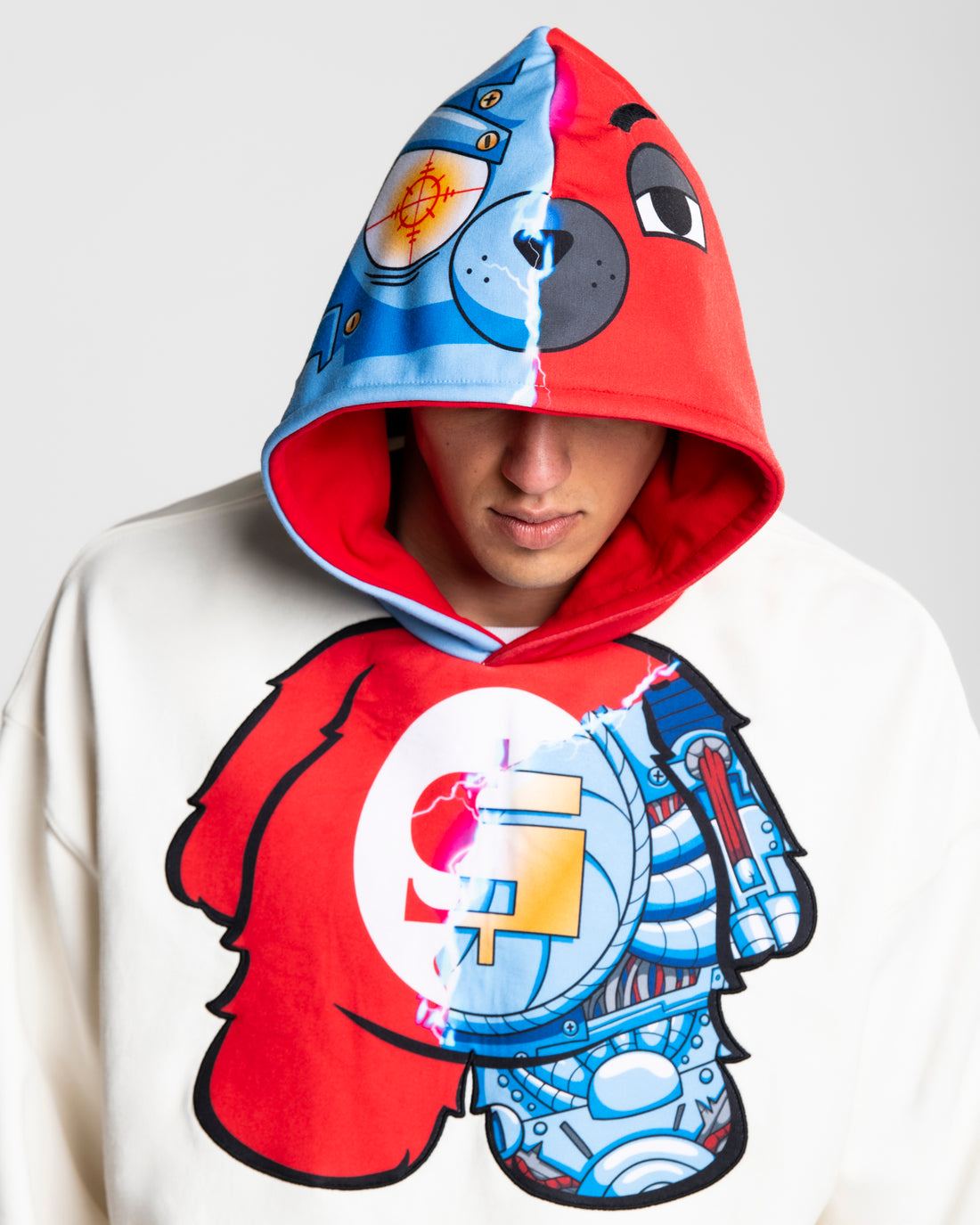 CYBORG BEAR OVER HOODIE