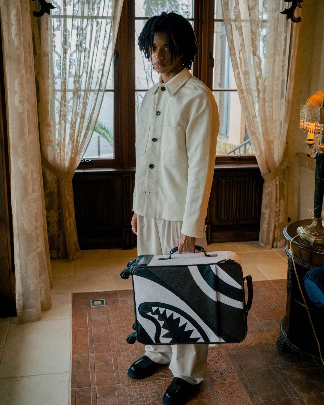 V.v.i.p. Cut & Sew Vegan Leather Carry-on Luggage