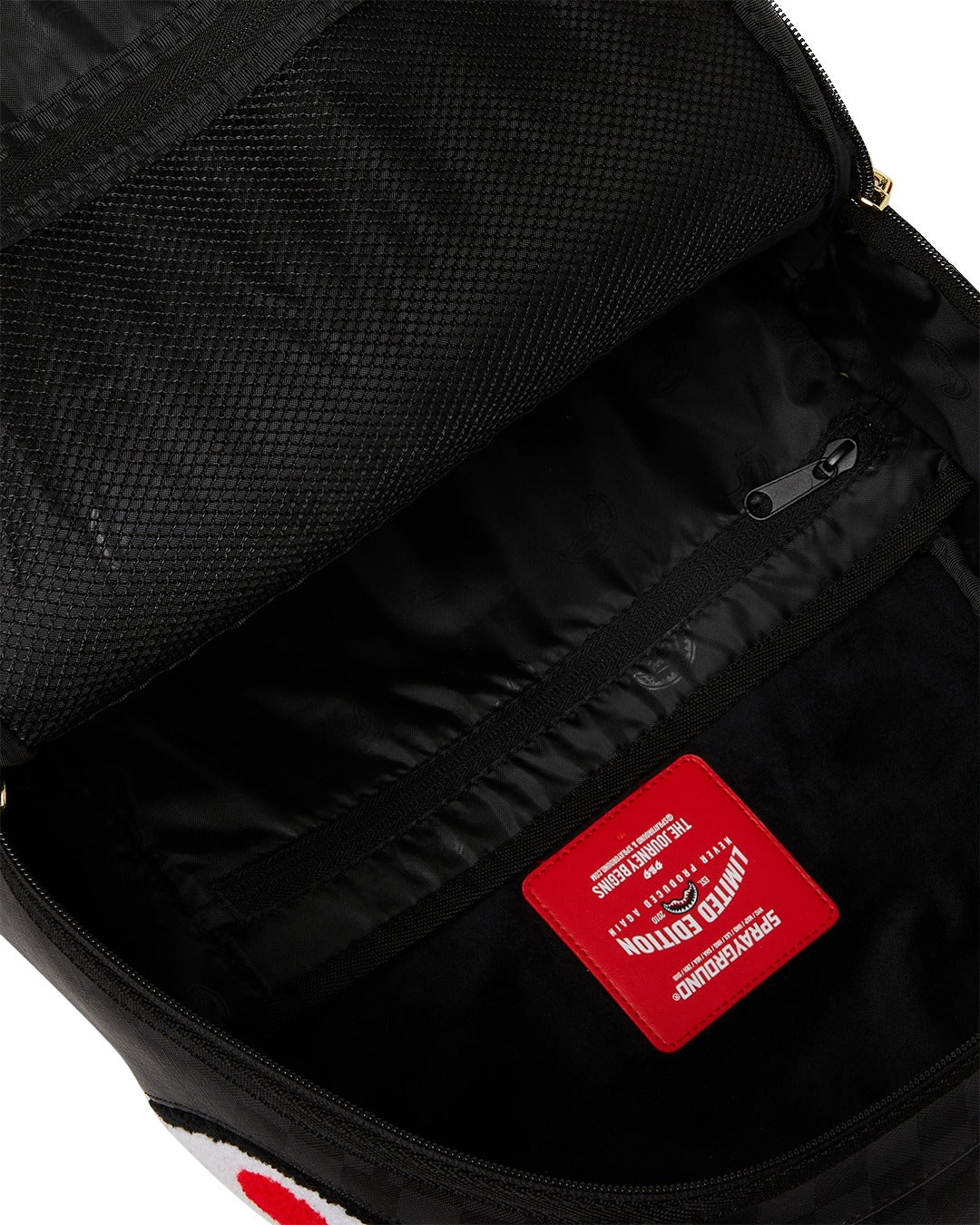 BLACK CHENILLE SIP DLXSV BACKPACK