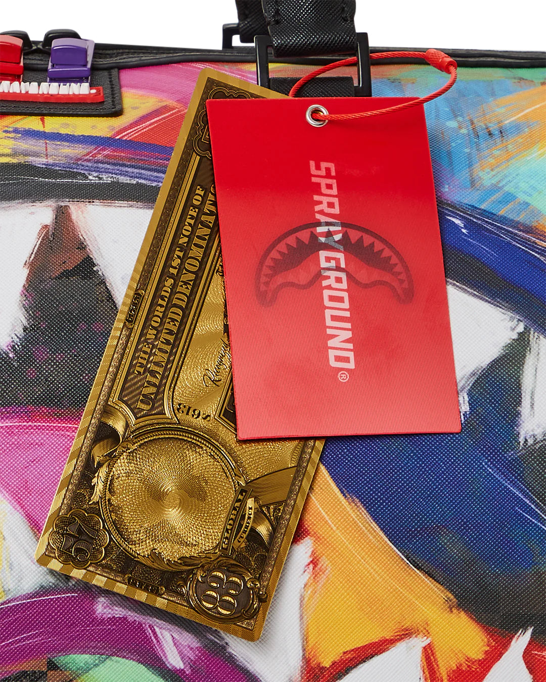 Sharks In Paint Large Duffle