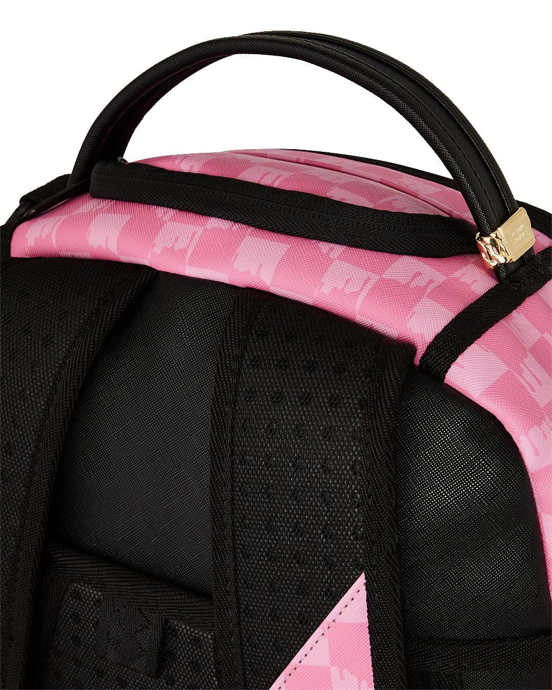 PINK AND BLACK DRIP CHECK DLXSV BACKPACK