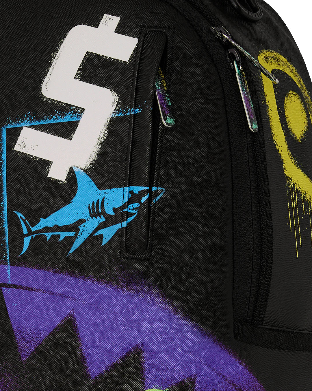 SHARK CENTRAL STENCILS- BLACK DLXSV BACKPACK
