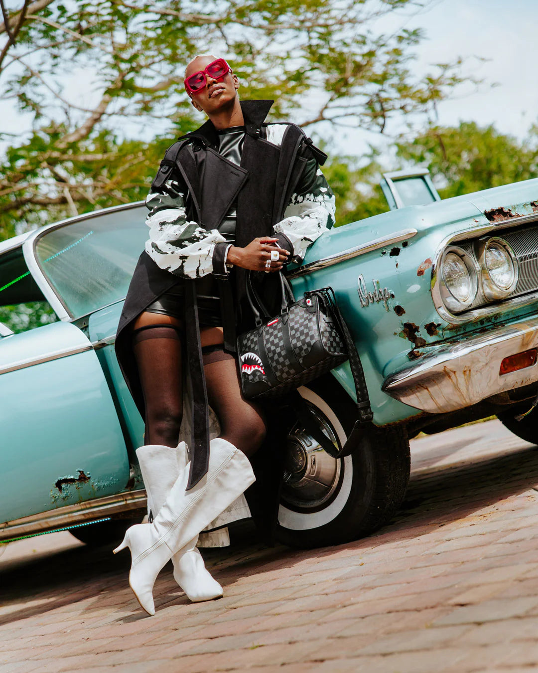 Drip Check Shark Mini Duffle