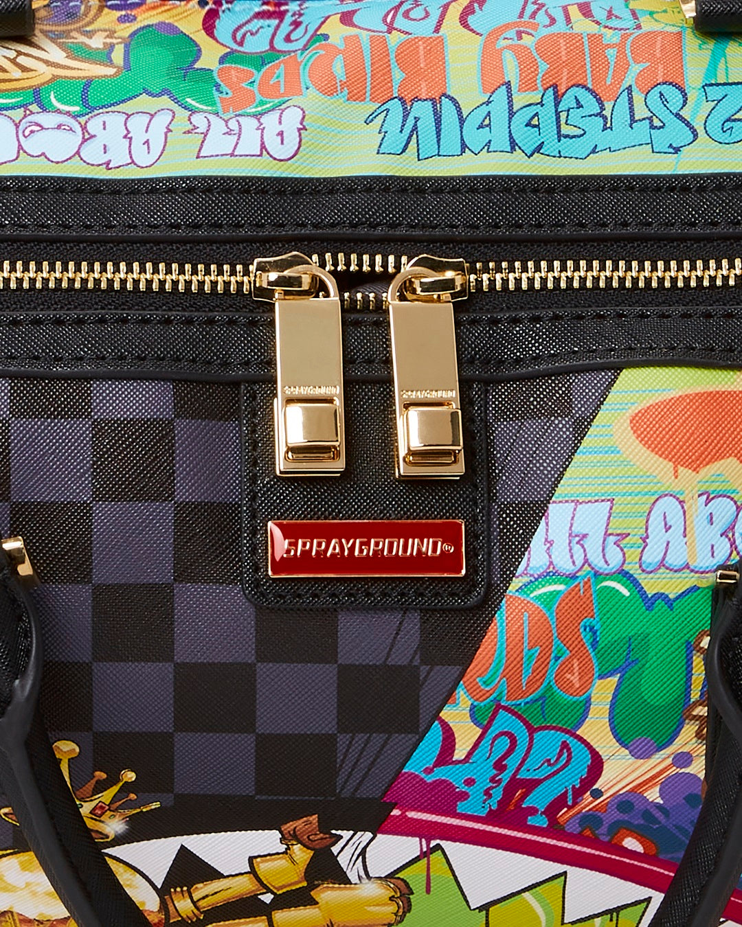 Gold Astro Checkered Reveal Duffle 910d4690nsz