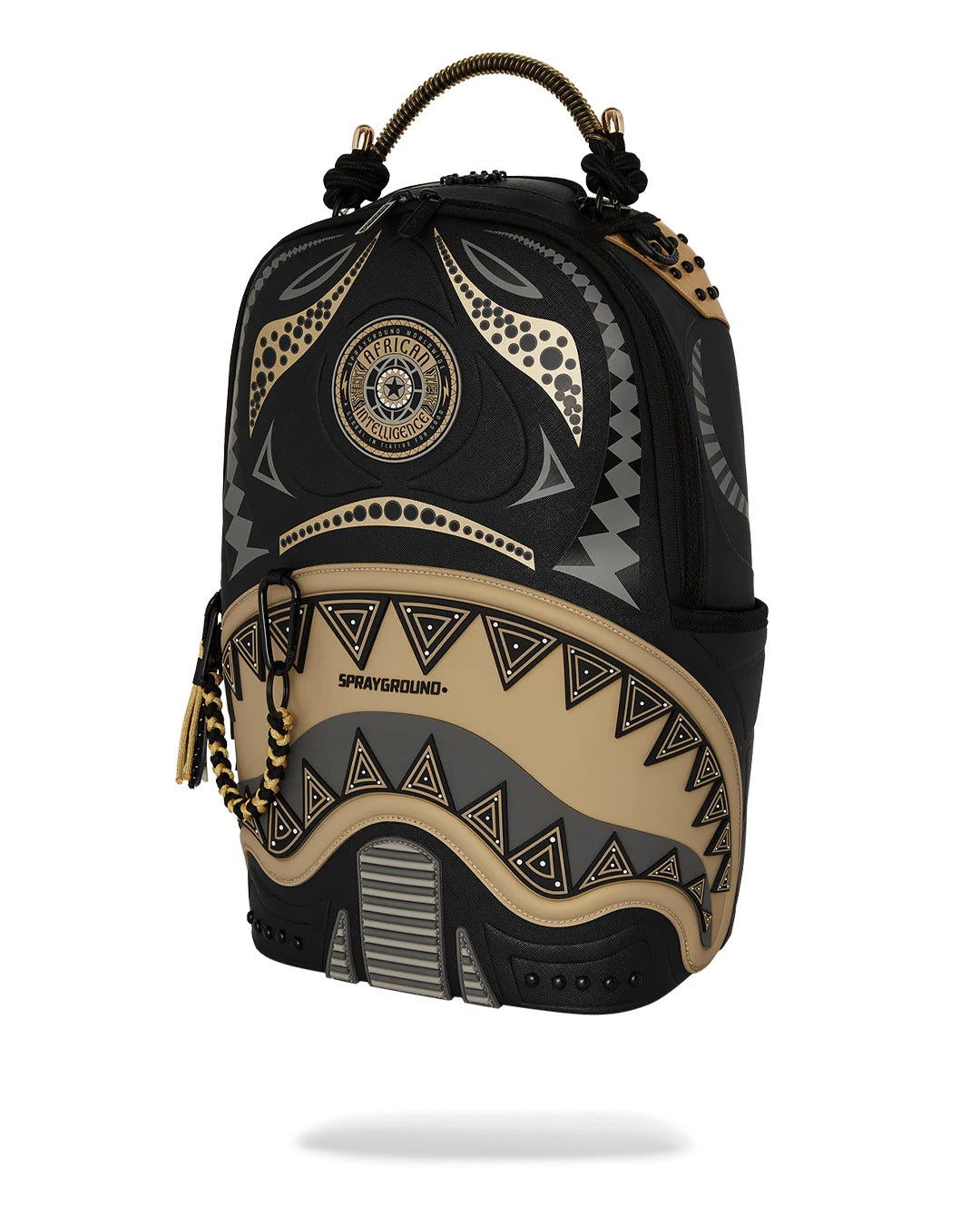 AI WONDERLAND GOLD AND BLACK BACKPACK