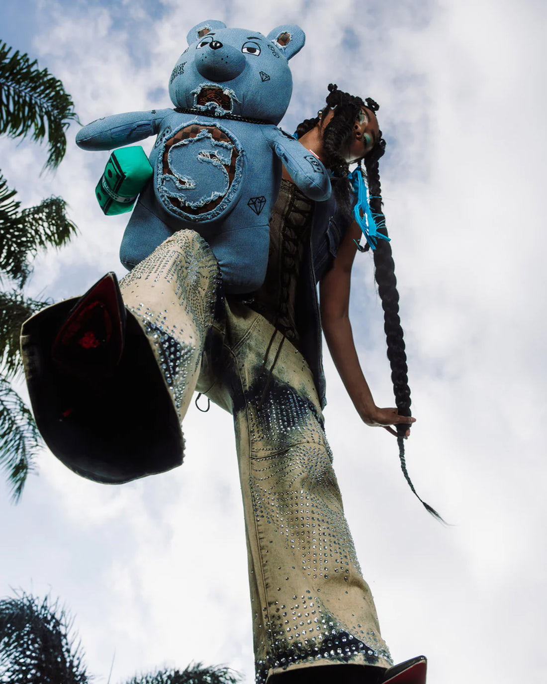 DENIM SHARK MONEYBEAR TEDDY BEAR