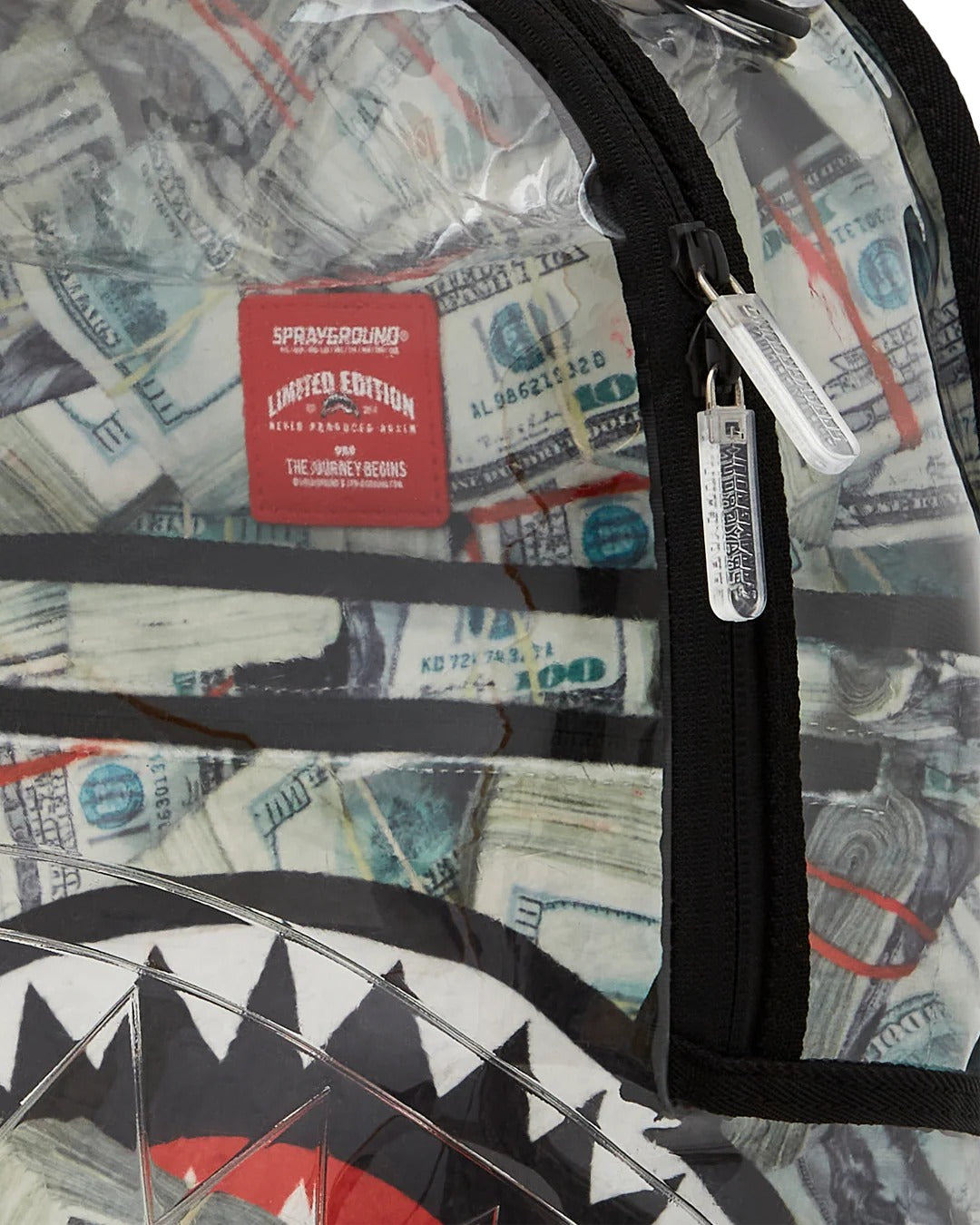 MONEY PILE DLXS CLEAR BACKPACK