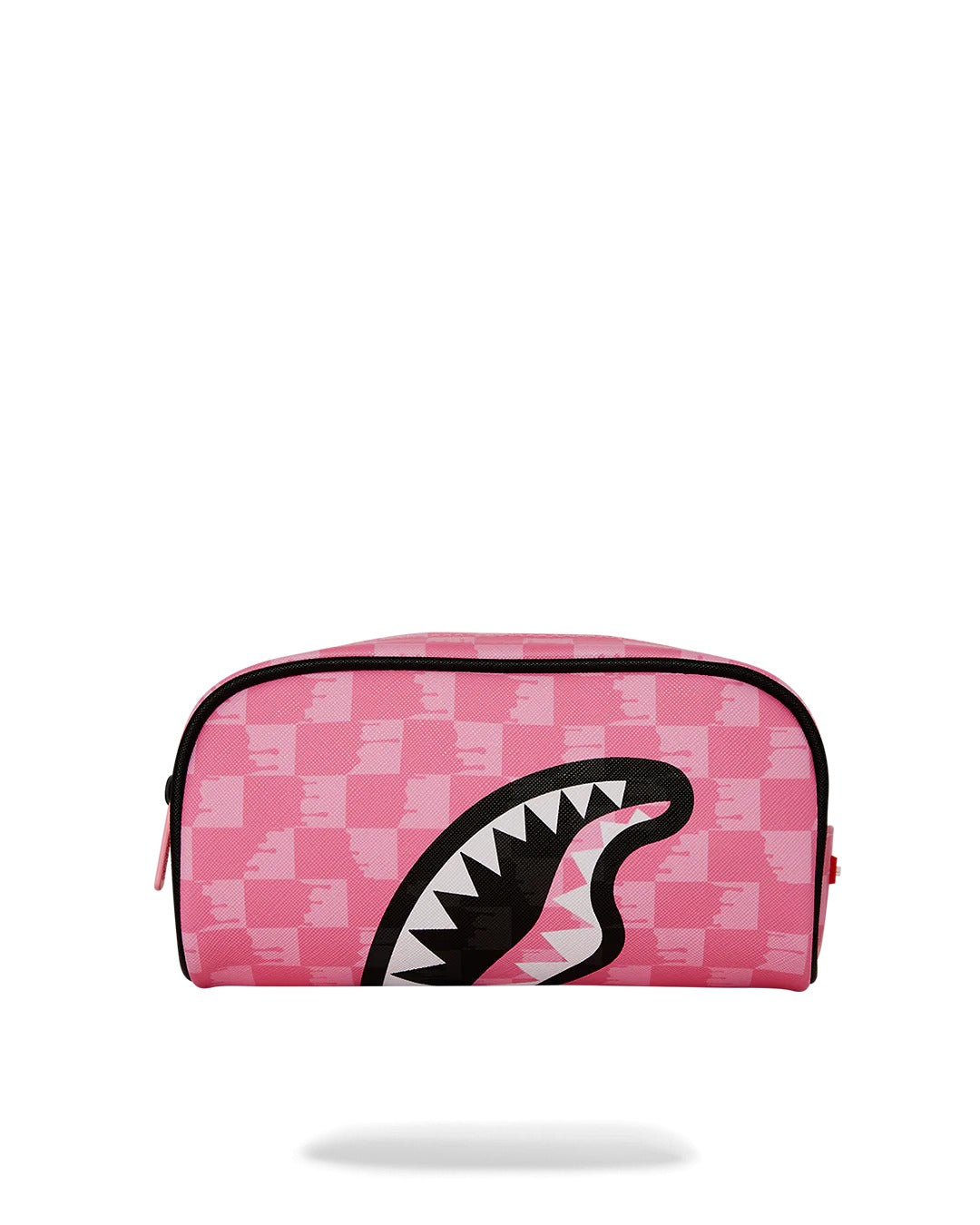 PINK AND BLACK DRIP CHECK POUCH