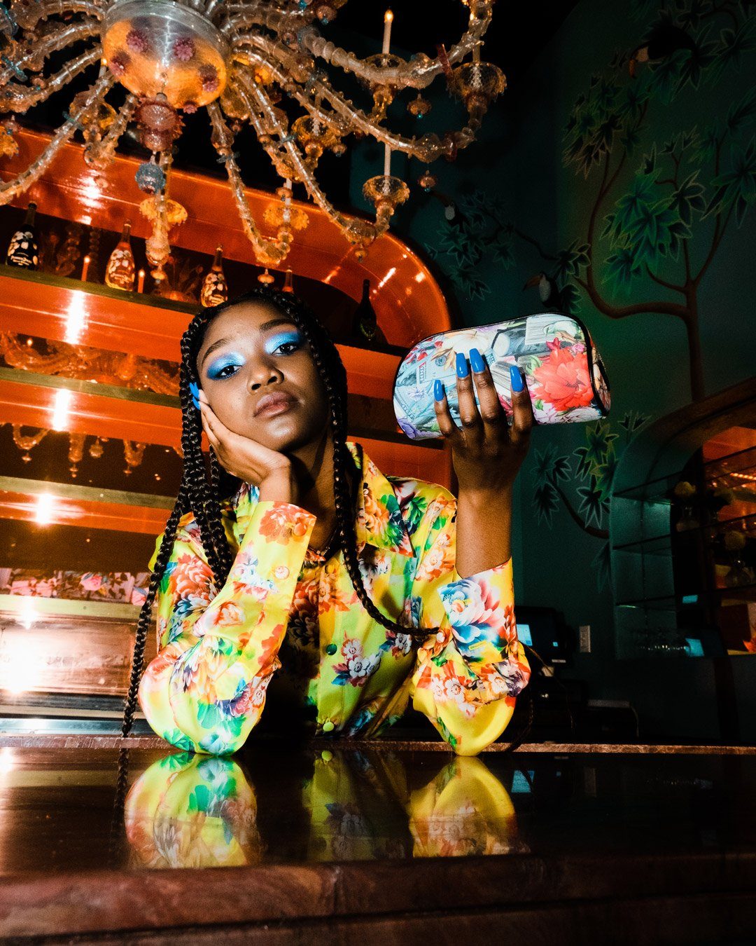 Sprayground Pochette CONCRETE JUNGLE POUCH Blue