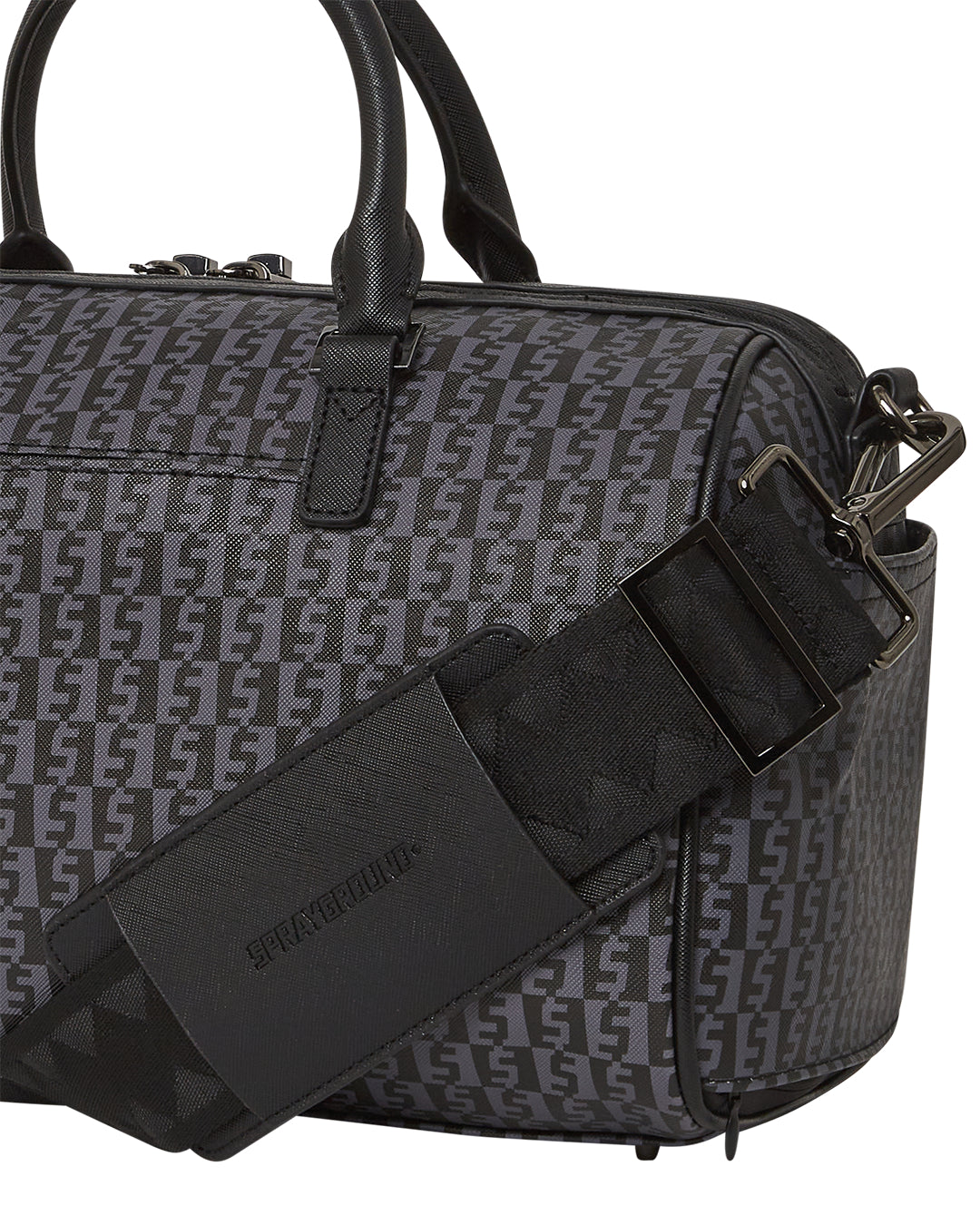 Money Check Grey Mini Duffle  910d4941nsz