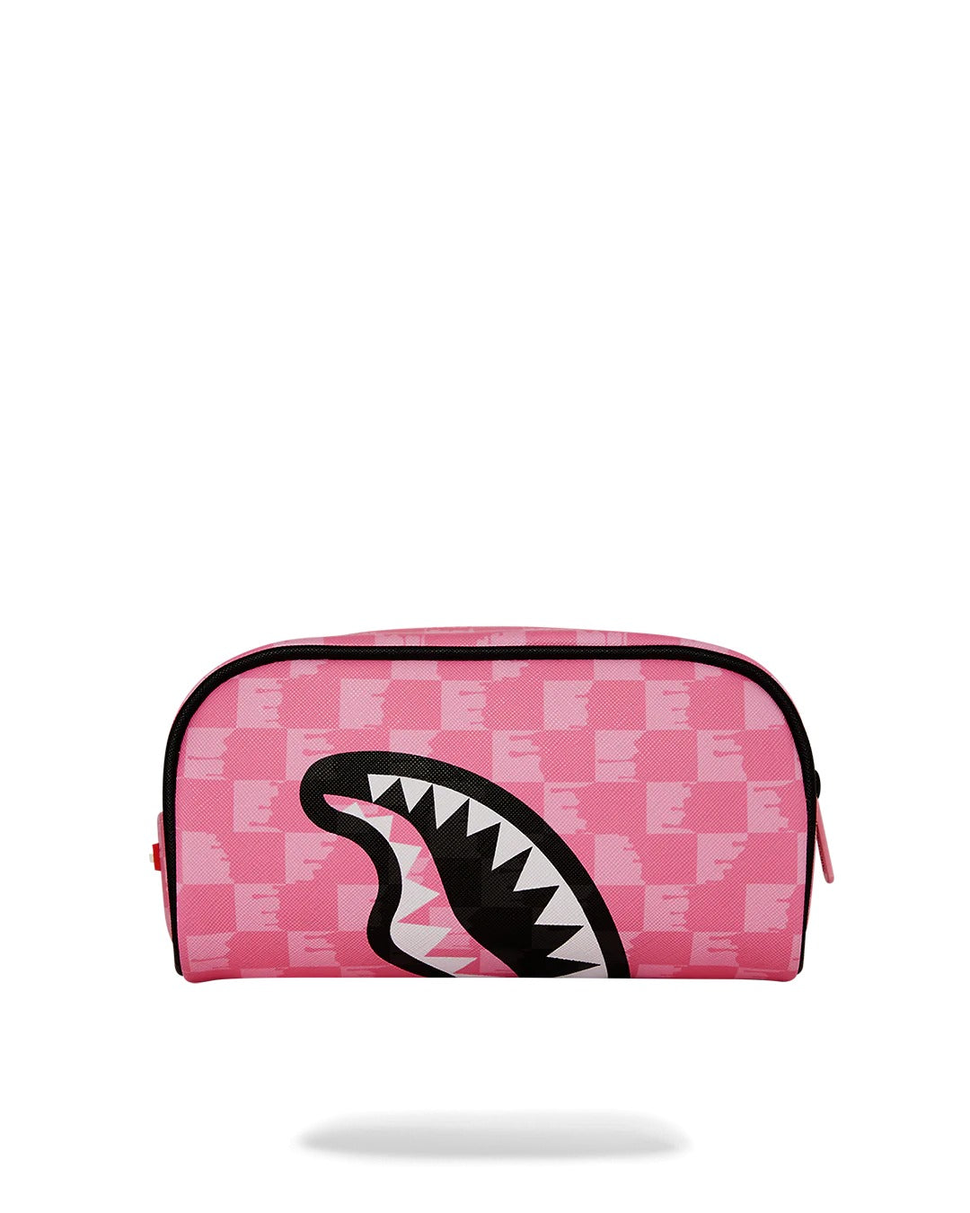 PINK AND BLACK DRIP CHECK POUCH