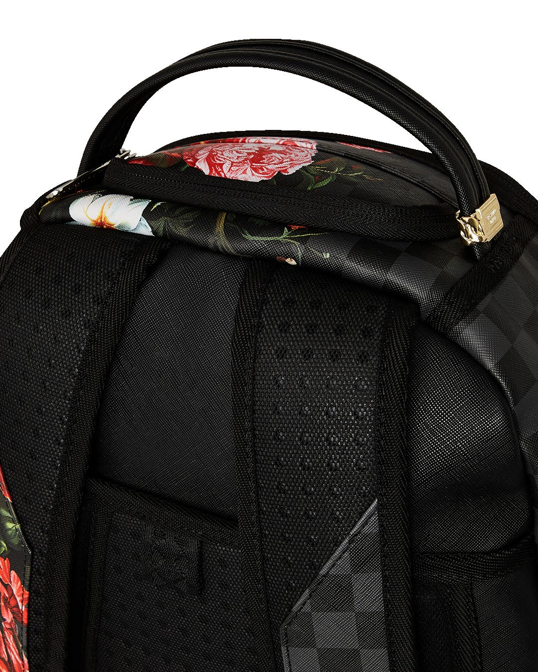 SPLIT PINK FLORAL CHECK DLXSV BACKPACK