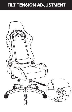 Sprayground Gaming chairs CHECKERED MONEY CHAIR Black