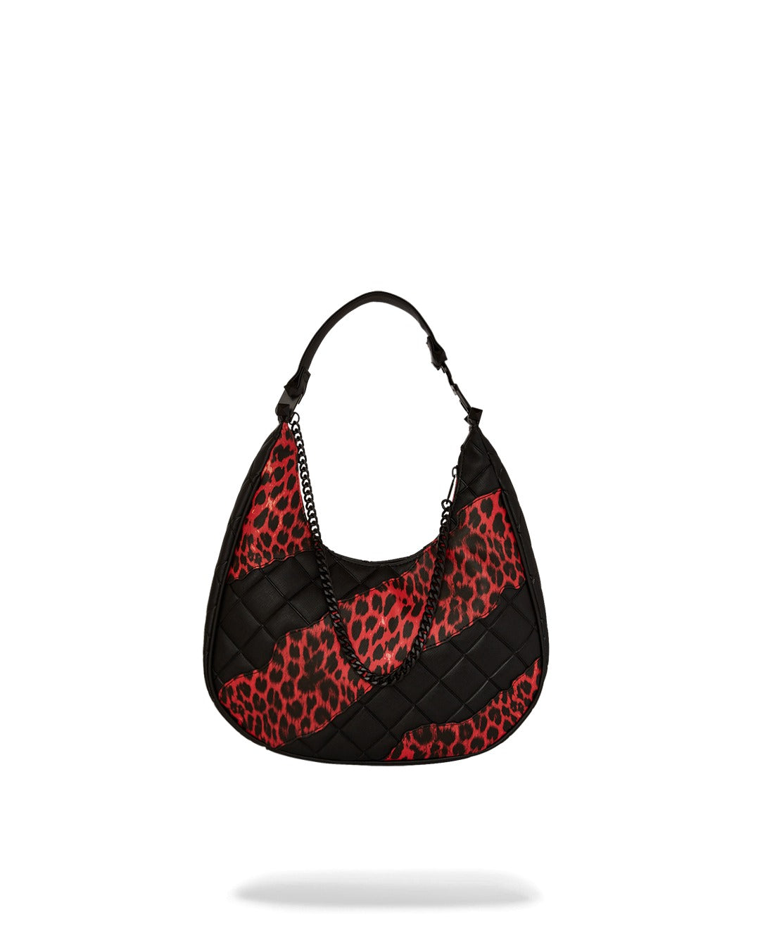 RED LEOPARD PUFFER VICE SHOULDER BAG