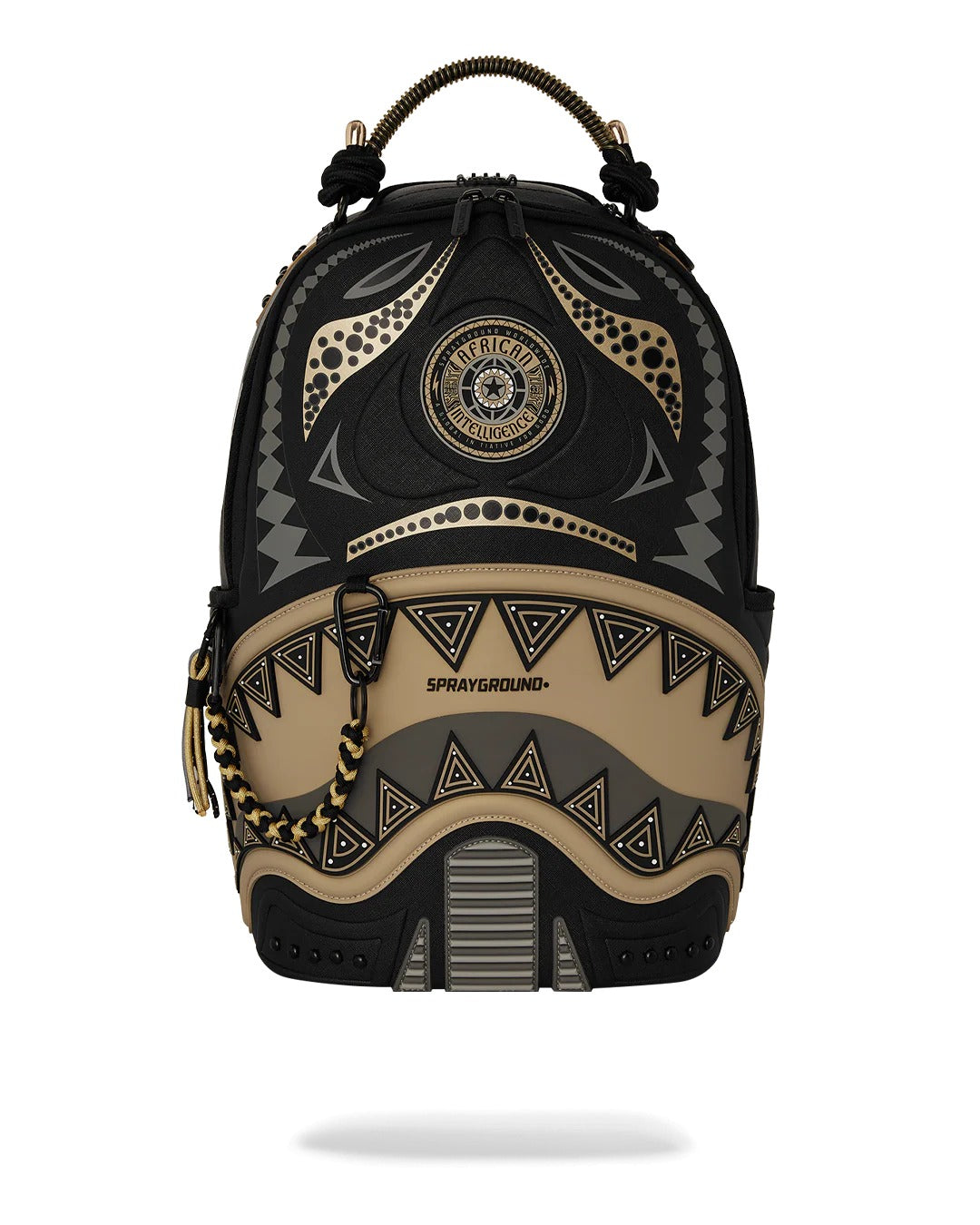 AI WONDERLAND GOLD AND BLACK BACKPACK