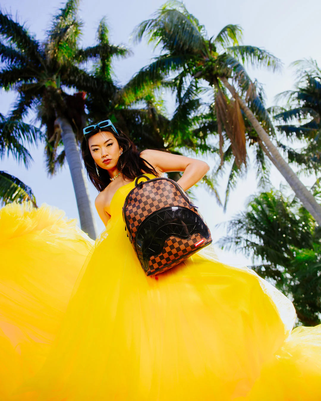 Clear Rubber Sharks In Paris Savage Backpack