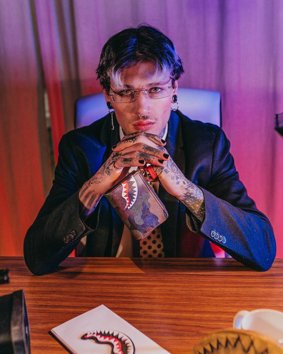 Sprayground Wallet CHECKS & CAMO WALLET Brown