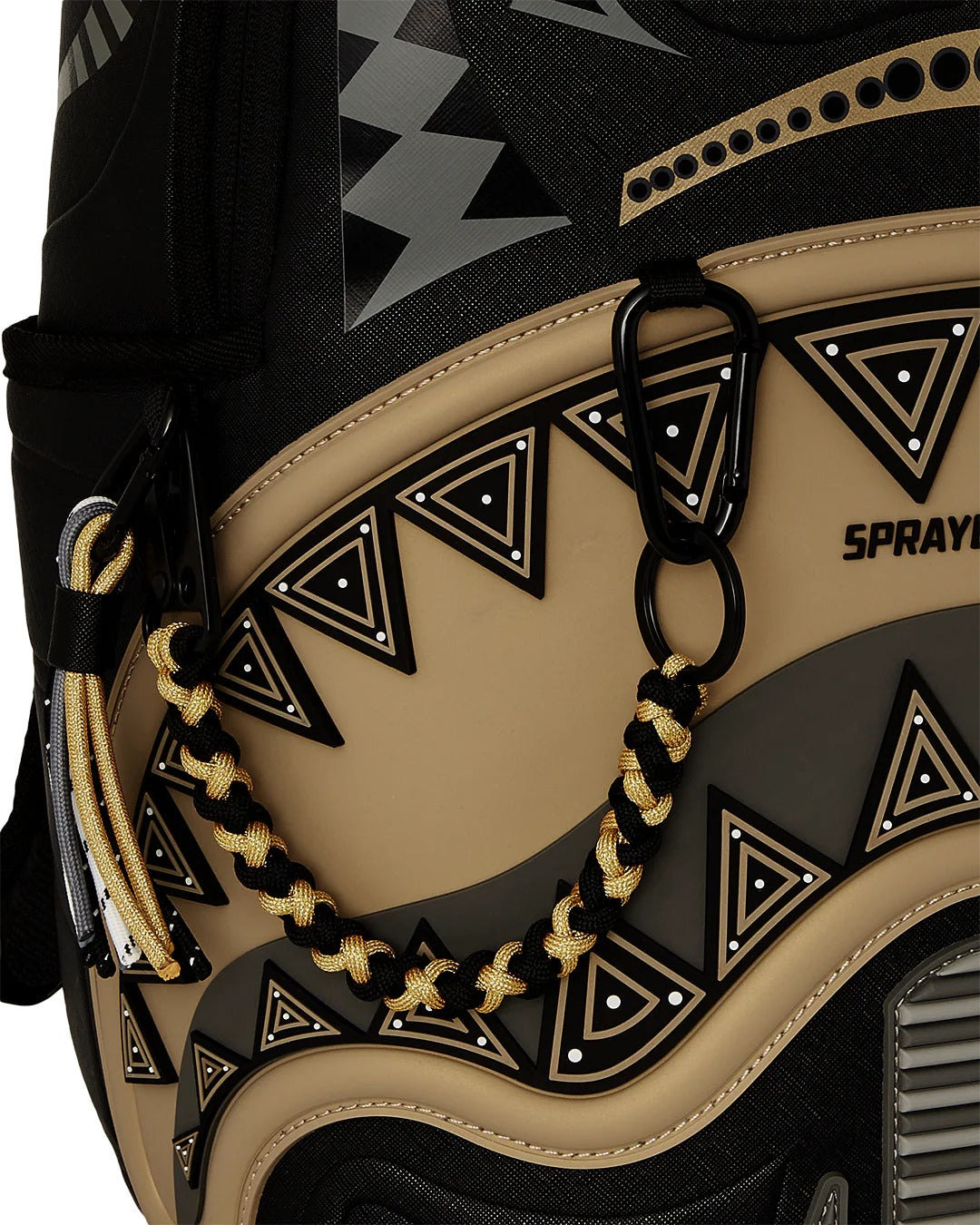 AI WONDERLAND GOLD AND BLACK BACKPACK