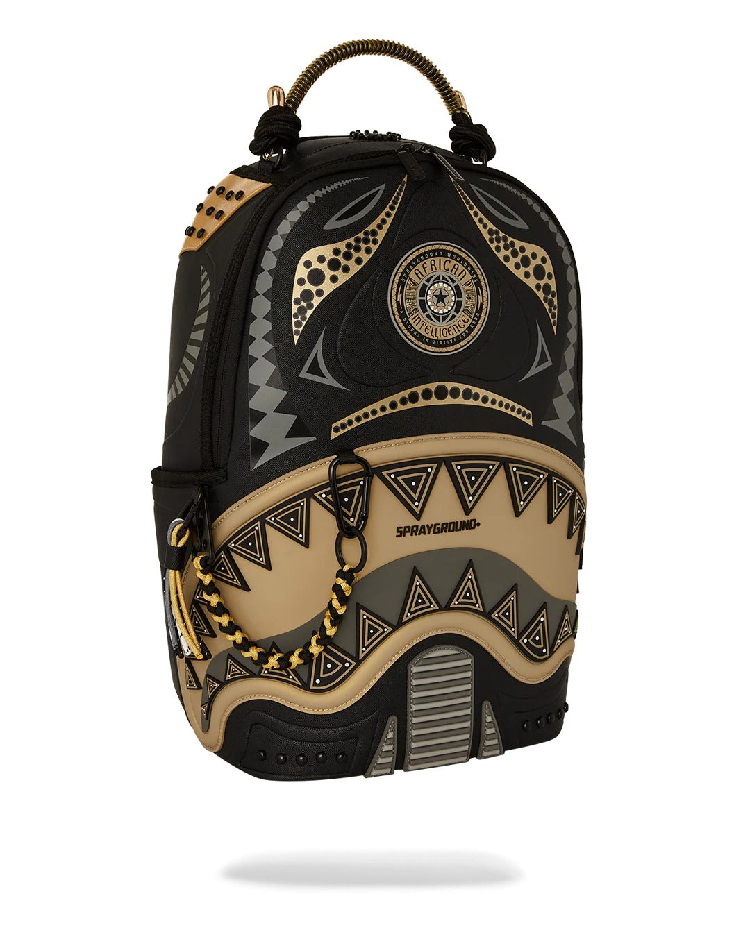 AI WONDERLAND GOLD AND BLACK BACKPACK