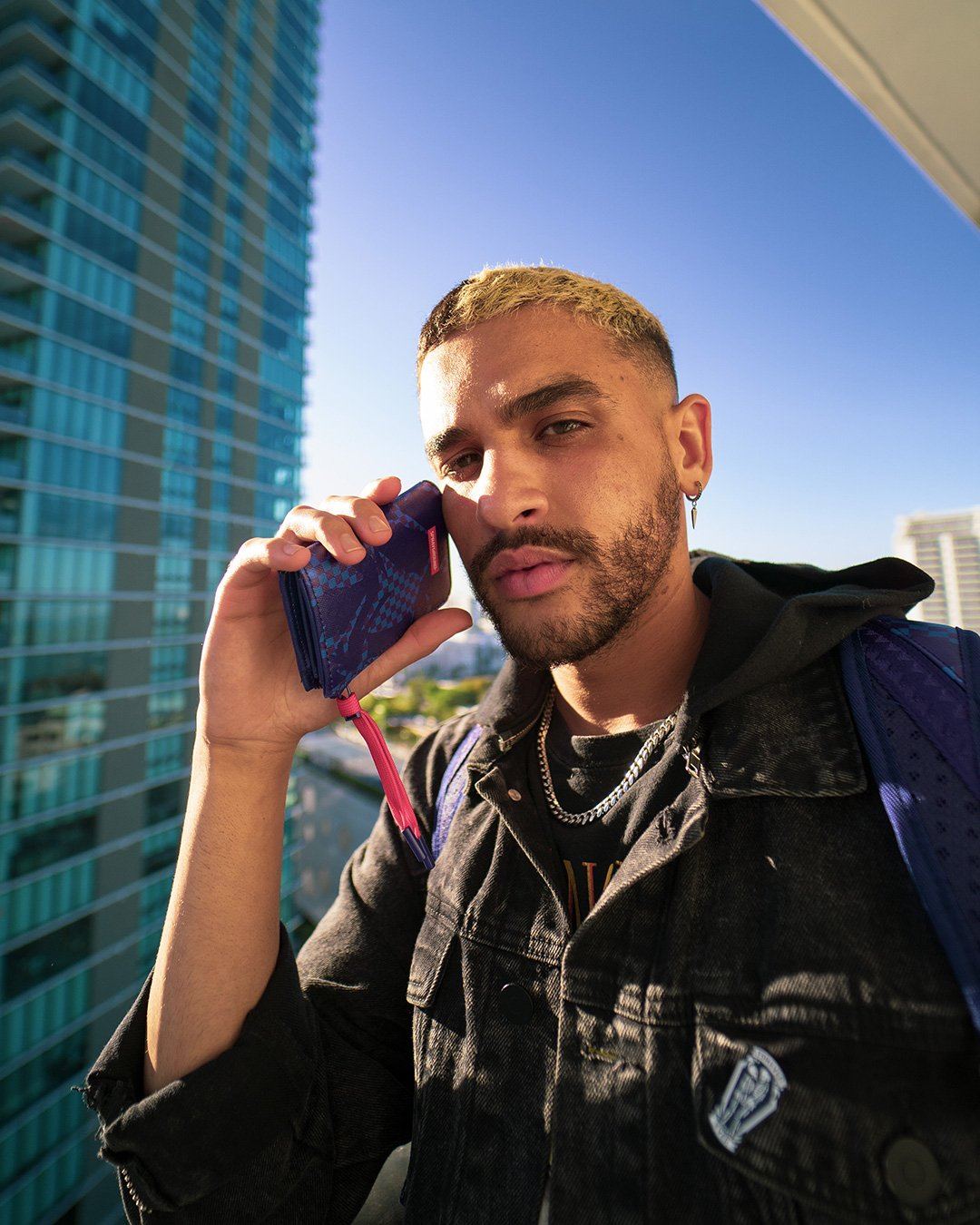 Camo Blue Shark Pattern Wallet