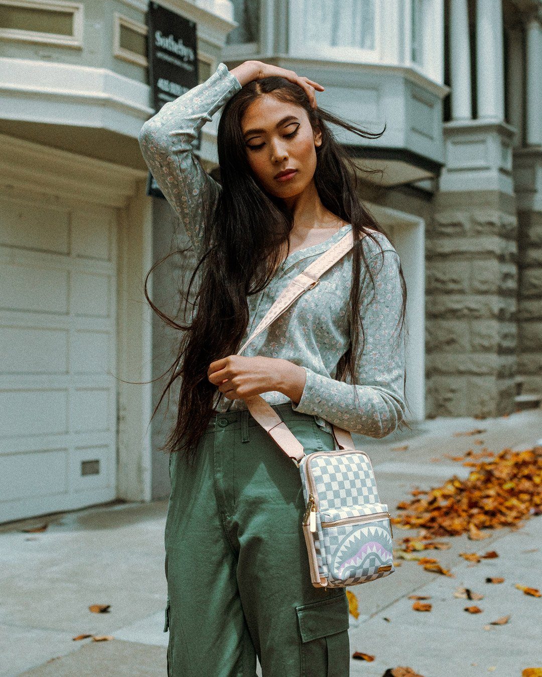 Sprayground Bag ROSE ALL DAY LA PALAIS SLING White