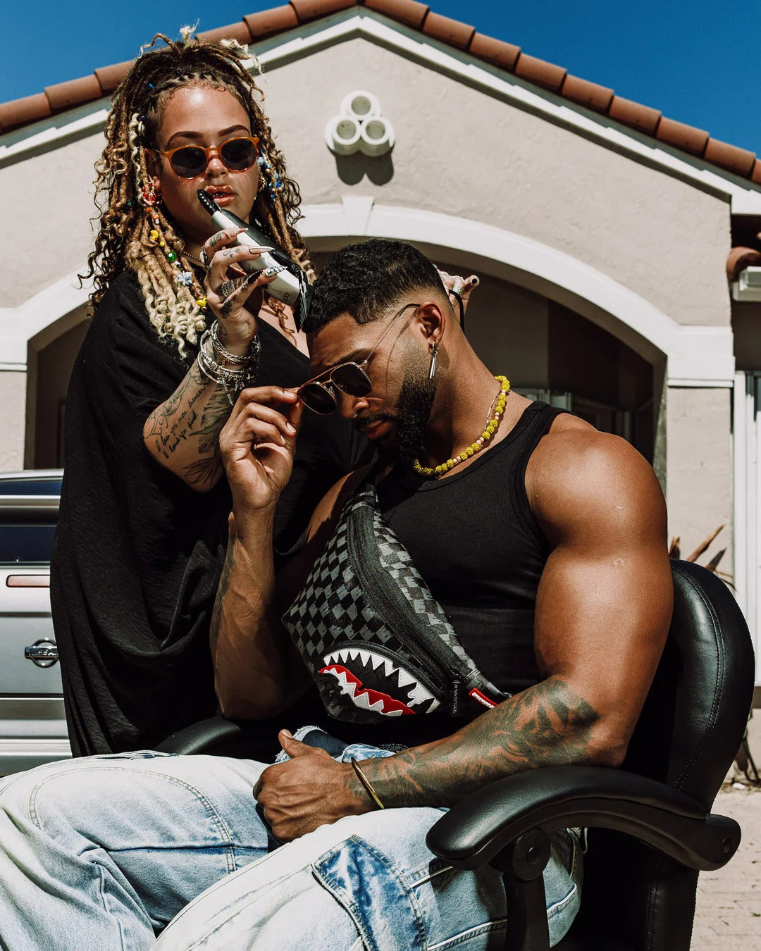 DRIPPING SHARKS IN PARIS SAVVY CROSSBODY