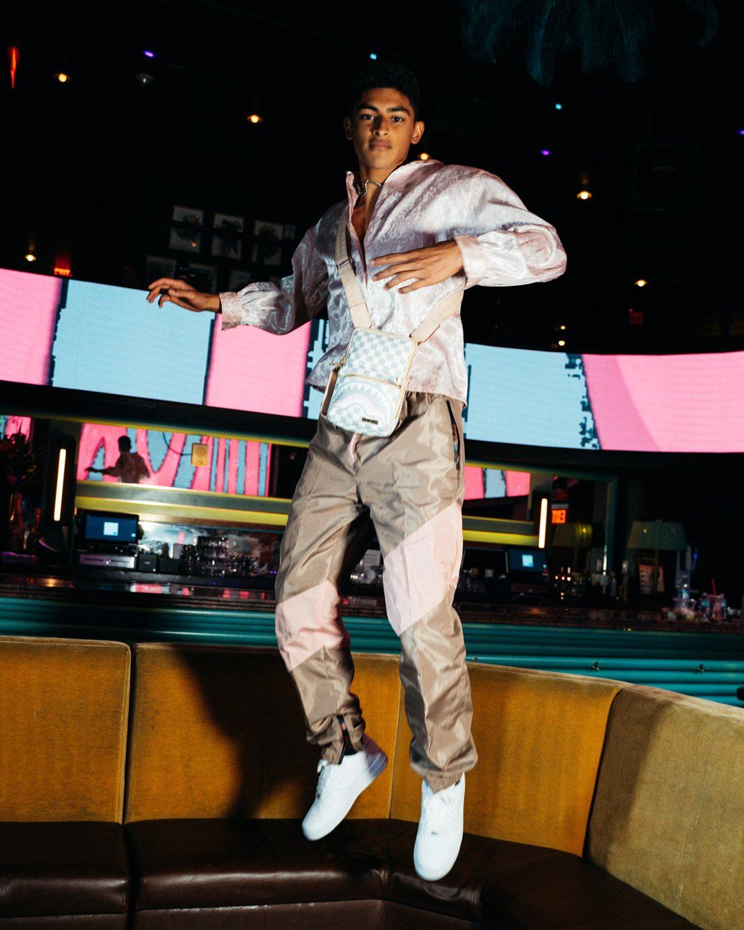 Sprayground Bag ROSE ALL DAY LA PALAIS SLING White