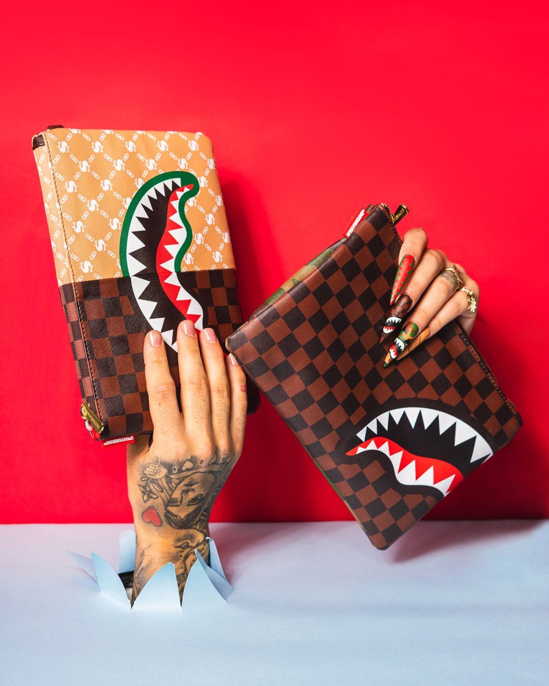 Sprayground Pochette PARIS VS FLORENCE POCHETTE Brown