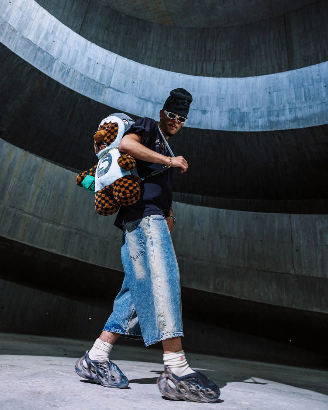 MONEY BEAR IN SHARK COSTUME BEAR BACKPACK