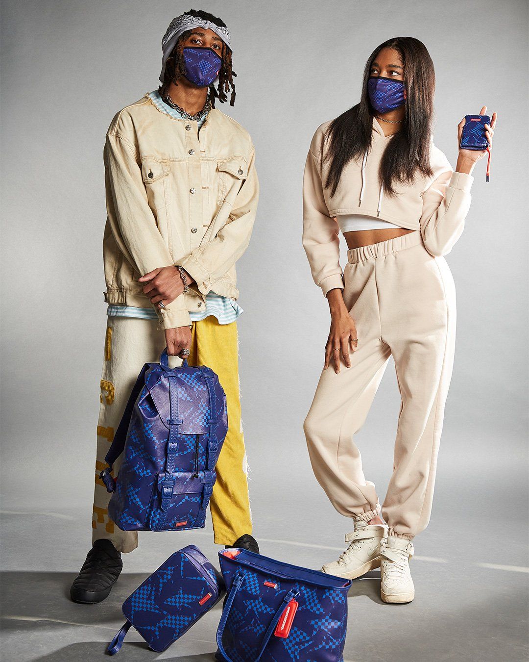 Camo Blue Shark Pattern Wallet