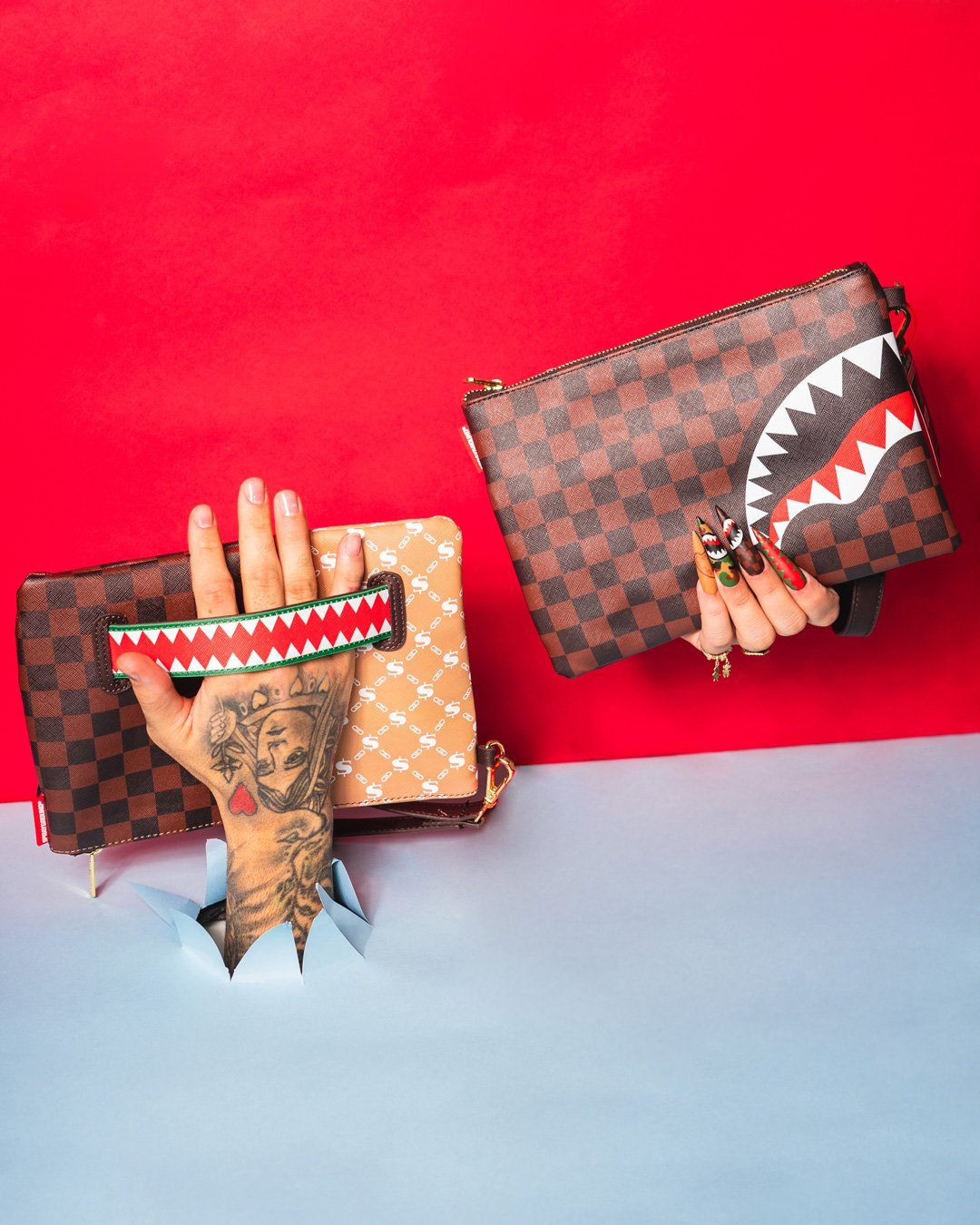 Sprayground Pochette PARIS VS FLORENCE POCHETTE Brown