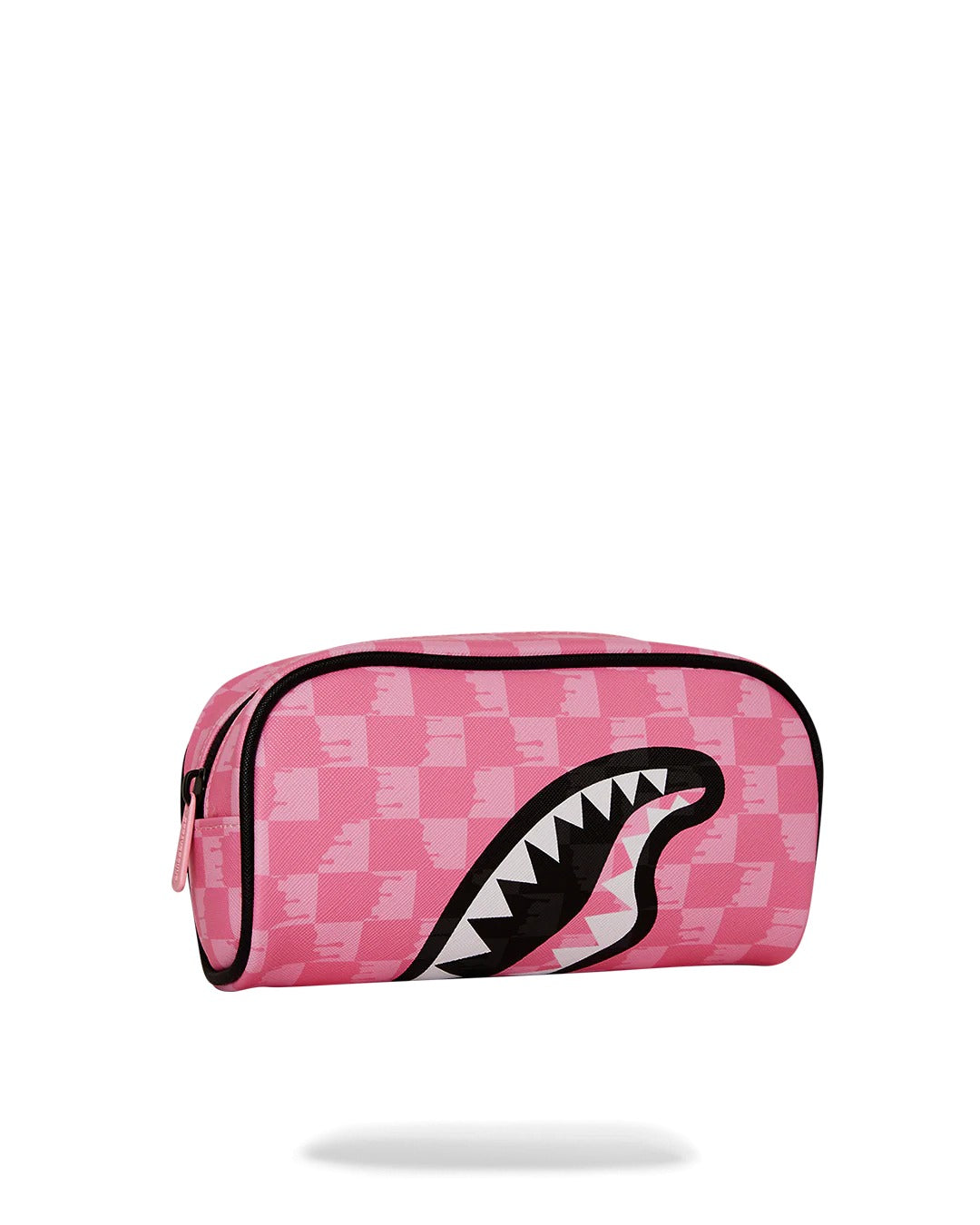 PINK AND BLACK DRIP CHECK POUCH