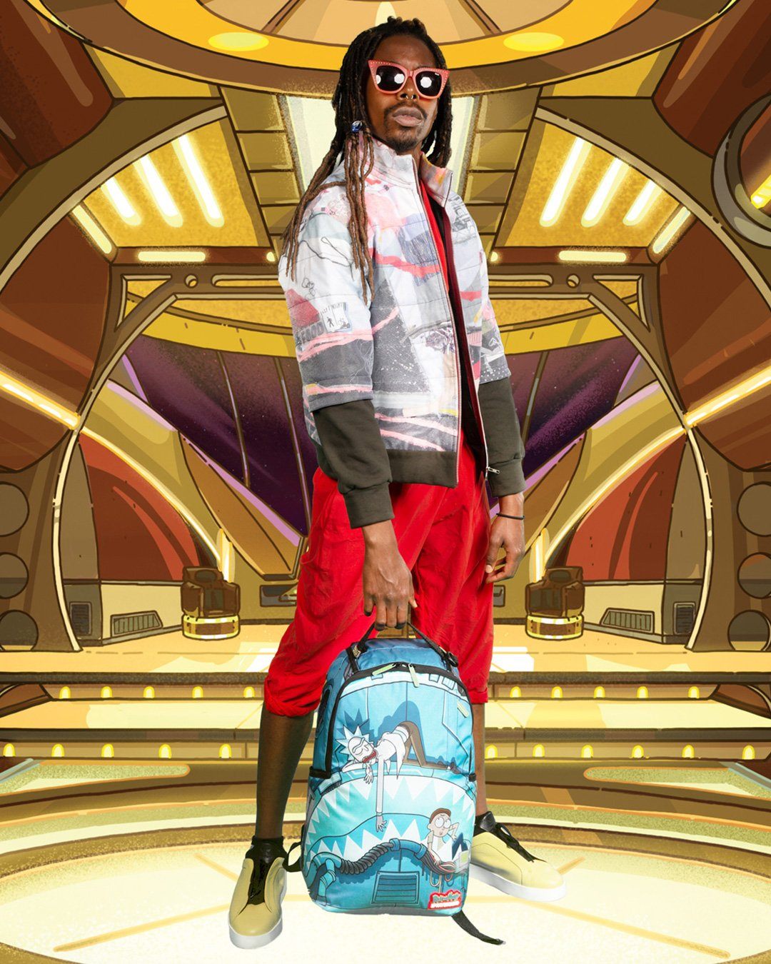 Sprayground Backpack RICK & MORTY NAPSACK Blue